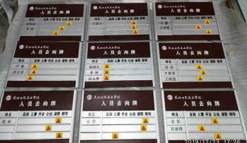 人員去向牌